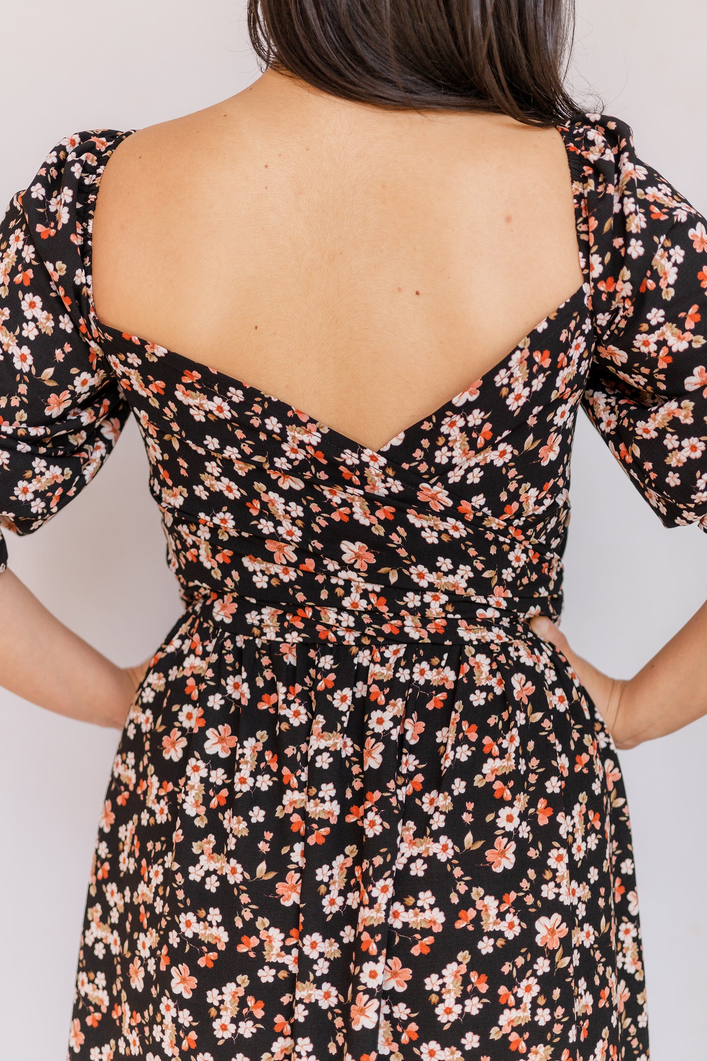 Vestido Reversible Lavanda - Negro Floral