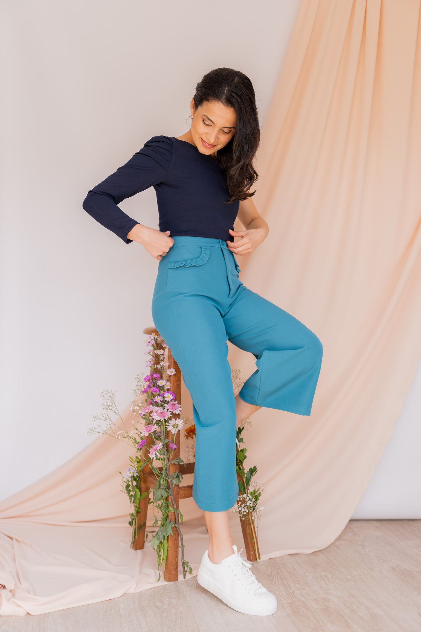 Pantalón Wide Leg Astromelia - Verde Jade