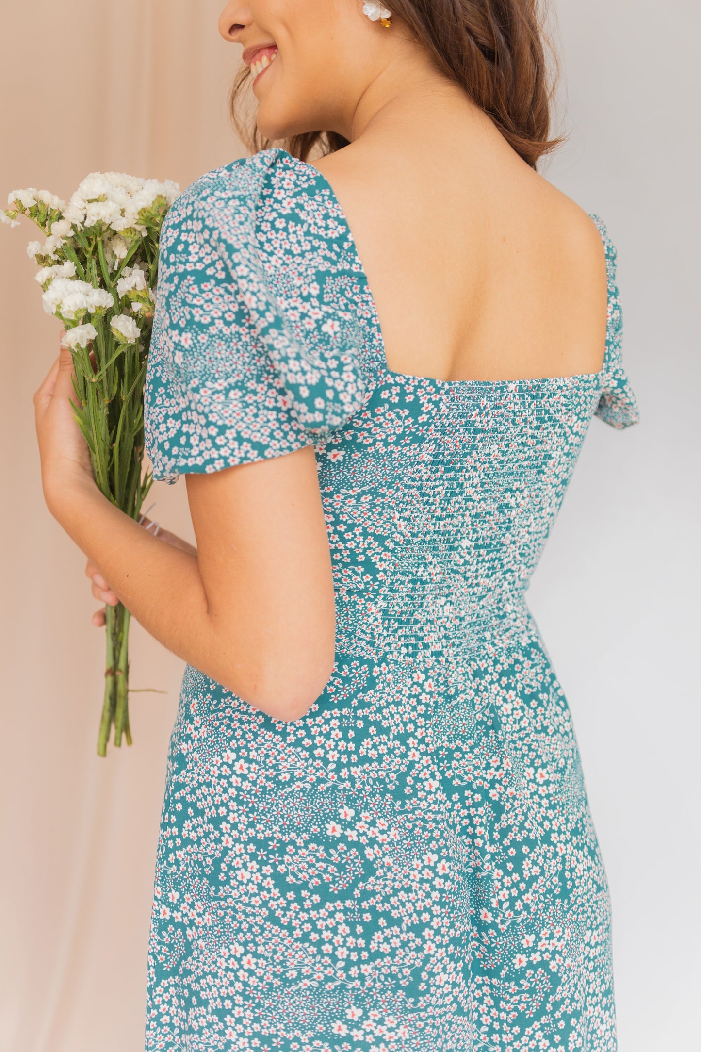 Vestido Narda - Verde Floral