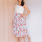 Falda Plisada Azucena - Celeste Floral