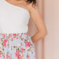 Falda Plisada Azucena - Celeste Floral